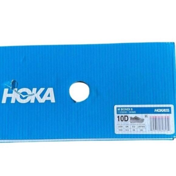 Hoka One One Men's Bondi 8 Running Shoes Gray Size 10D Athletic Sneaker - Picture 10 of 11